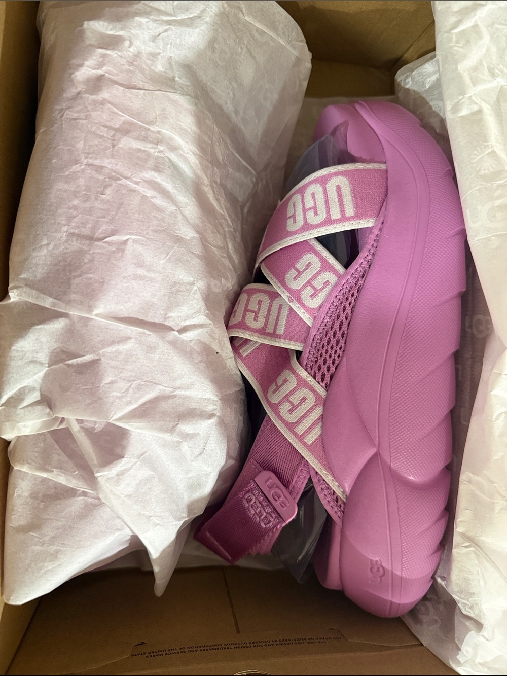 UGG Bubblegum Pink Platform Slide Sandals
